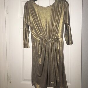 Tibi gold shimmer party dress‎ size small